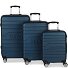  Seattle 4 wheels Suitcase set 3-piece Variant dunkelblau