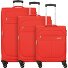  Deep Dive 4 wheels Suitcase set 3-piece with expansion pleat Variant red-grey