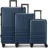  Hanoi 4 wheels Suitcase set 3-piece with expansion pleat Variant dark blue