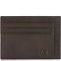  Black Square Credit card case Leather 11 cm Variant dark brown