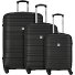 Paradise 4 wheels Suitcase set 3-piece Variant schwarz