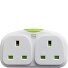 Duo travel adapter England-America Variant weiß