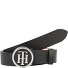  Round Buckle Belt Leather Variant black | 80 cm