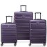  Air Armour 4 wheels Suitcase set 3-piece with expansion pleat Variant dunkel violett