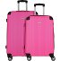  Lugano 4 wheels Suitcase set 2-piece Variant schwarz-pink