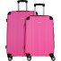  Lugano 4 wheels Suitcase set 2-piece Variant schwarz-pink