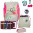  Alpha school bag set 4pcs. Variant pink cherry
