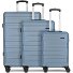  New York 2.0 4 wheels Suitcase set 3-piece Variant blue-metallic