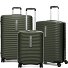  Vega 4 wheels Suitcase set 3-piece with expansion pleat Variant military