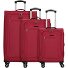  Monterrey 4 wheels Suitcase set 3-piece with expansion pleat Variant rot