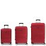  Midori 4 Roll Suitcase Set 3pcs. Variant red