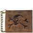  Vintage Skull wallet leather 12 cm Variant braun