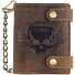  Vintage Skull wallet leather 10 cm Variant braun